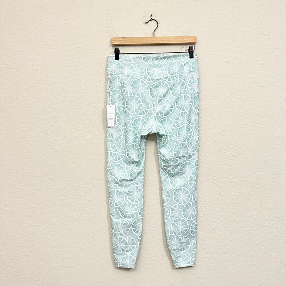 NWT GILLY HICKS Lemon Print Go Recharge High Rise 7/8 Leggings Green Blue - Picture 5 of 15
